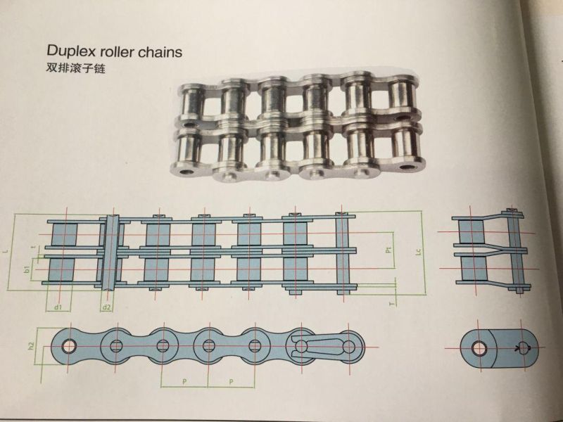 Duplex Roller Chain Stainless Steel Transmission Chain