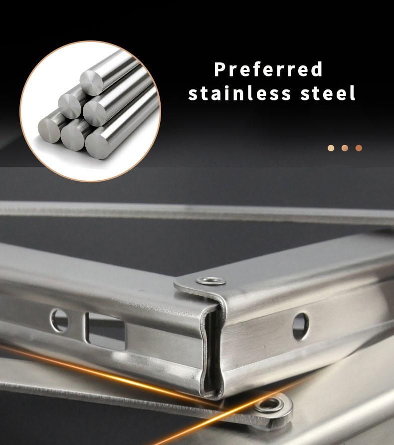 Nail-Free Triangle 8/10/12/14/16/18/20/22/24inches Stainless Steel Folding Bracket