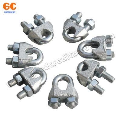 Us Type Red Color G450 Electro/Hot DIP Galvanized Drop Forged Carbon Steel Rigging Hardware DIN741 Wire Rope Cable U Clamp Clip Wire Rope Clip