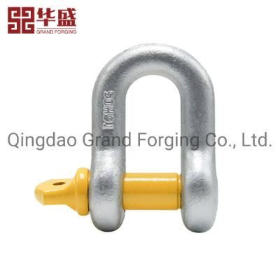 G210 Professional Manufacturer Marine Hardware Drop Forged D Shackle