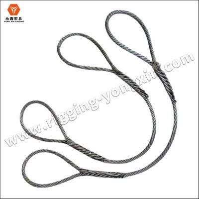 High Strength PE Coated Galvanized Steel Wire Rope Ferrules Sling with Stainless Eyes Terminal