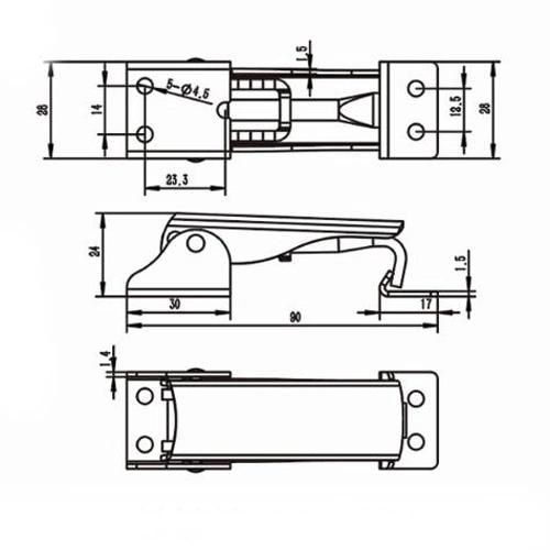 Stainless Steel Machine Parts Toggle Fastener