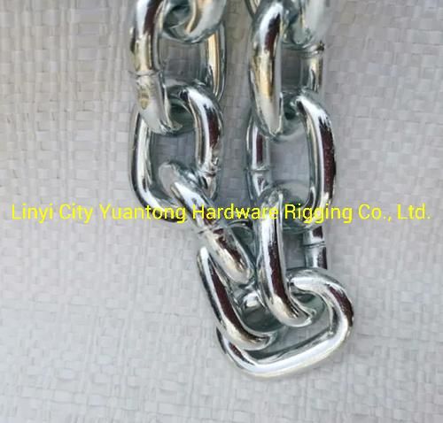 Hot Sale 6mm Welded Galvanized DIN766 Short Link Chain Made in China