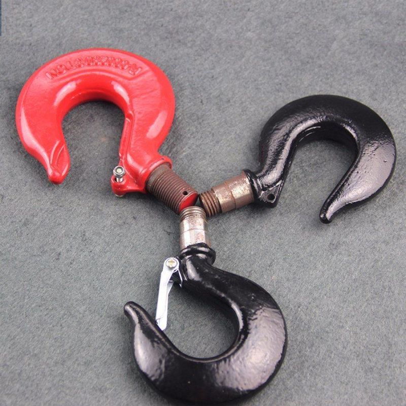 Red Painted Forged Shank Hook with Latch