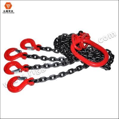 OEM Sling 3ton G80 Red Choker Crane Webbing Oil Drum Master Link Chain Slings for Lifting Chains Factory|Sling Chain with Hook Lifting Chain