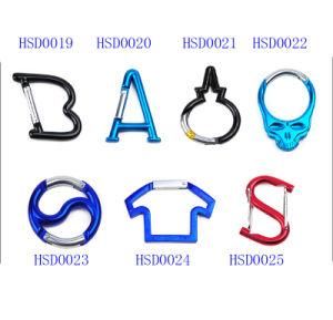 Cheap Letter Shaped Aluminum Hook for Keychain Carabiner Camping Spring Snap Clip Promotion