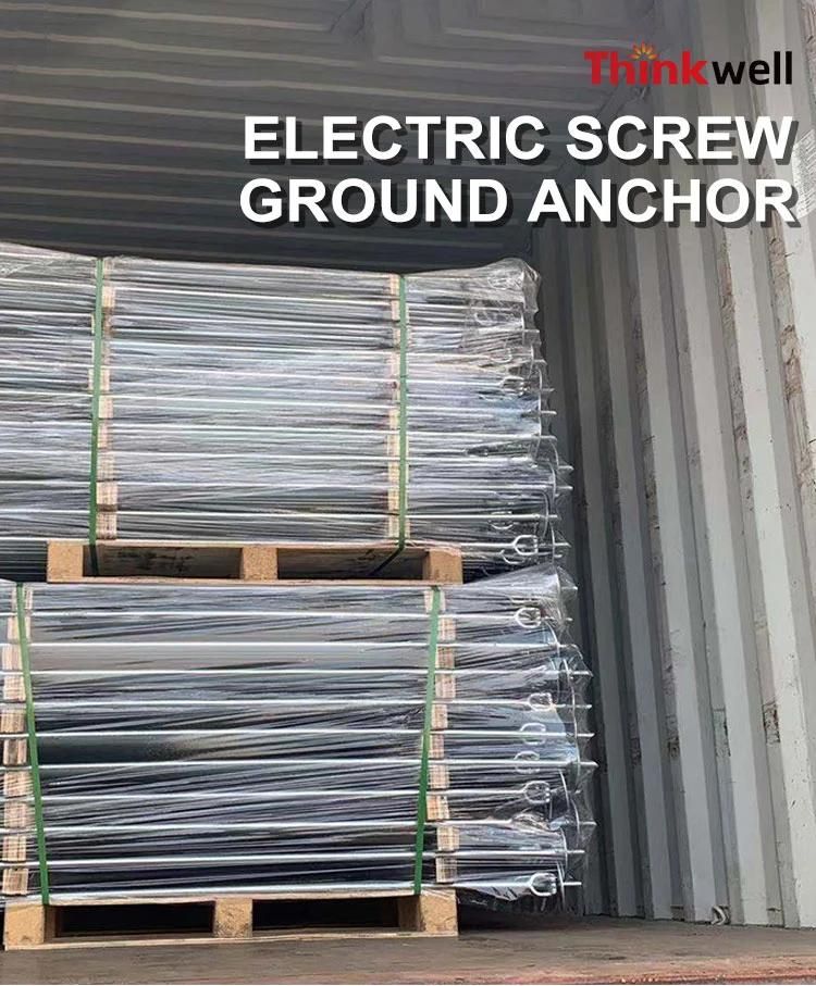 Hot DIP Galvanized Forged Steel Pole Screw Anchor Rod