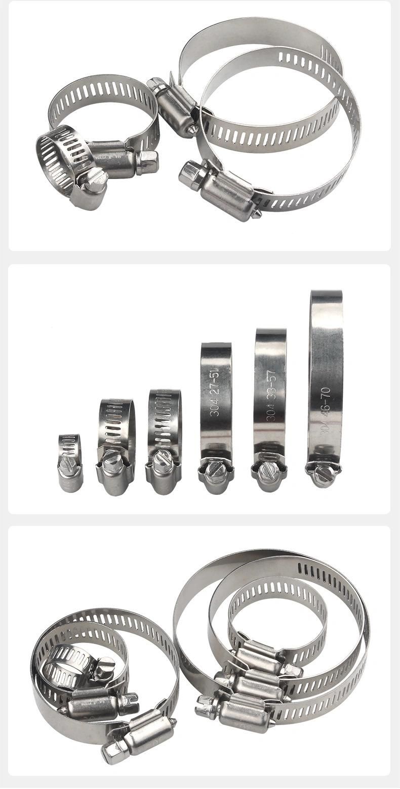 304 316 Stainless Steel Throat Hoop Water Pipe Duct Clamp