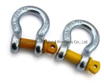 Us Type Alloy Steel Drop Forged Galvanized Screw Lifting Anchor Bow Shackle
