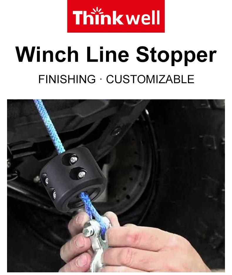 Winch Stopper Cable Saver Hook Stopper Line Stopper with Wrench for ATV UTV Winches