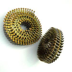 Best Seller Concrete Nails Coil Nails Galvanized 3.0X1 1/4 2&quot; Roofing Coil Nails Yellow Coated
