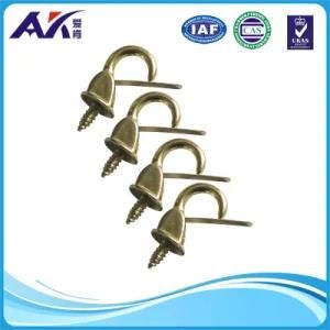 Brass Plated Spring Lock Safety Cup Hooks