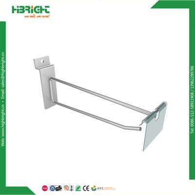 Custom Metal Display Double Prong MDF Slatwall Hook