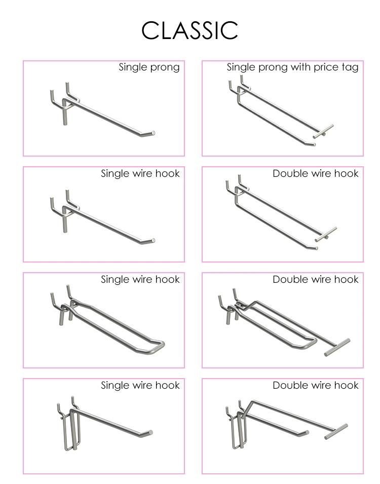 Supermarket Pegboard Hook Metal Display Hook