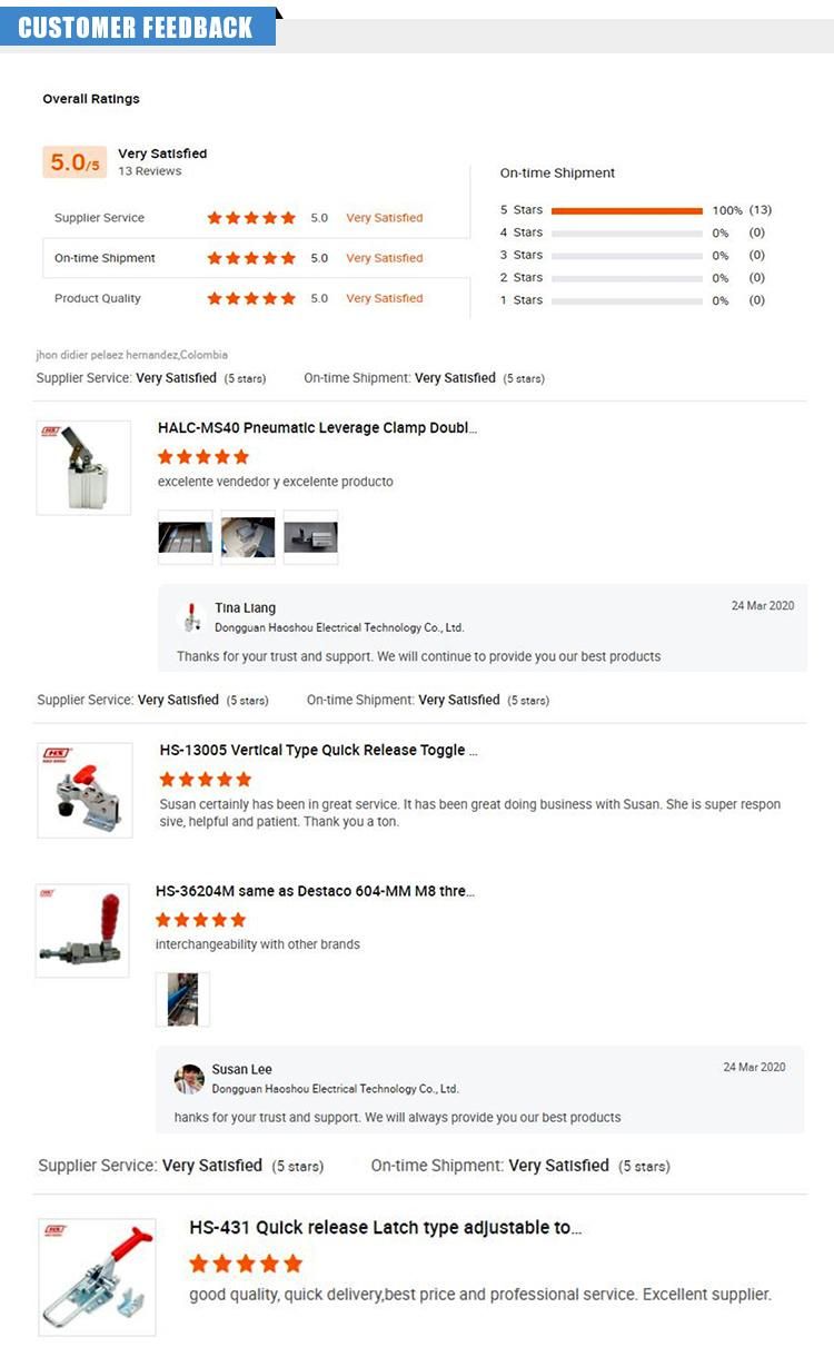 Haoshou HS-10247-a G1/8′′ Pneumatic Air Powered Hold Down CNC Clamps for Assembly and Welding