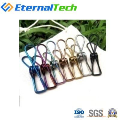 Wholesale Colorful Eco-Friendly Colorful Stainless Steel Clothes Pegs