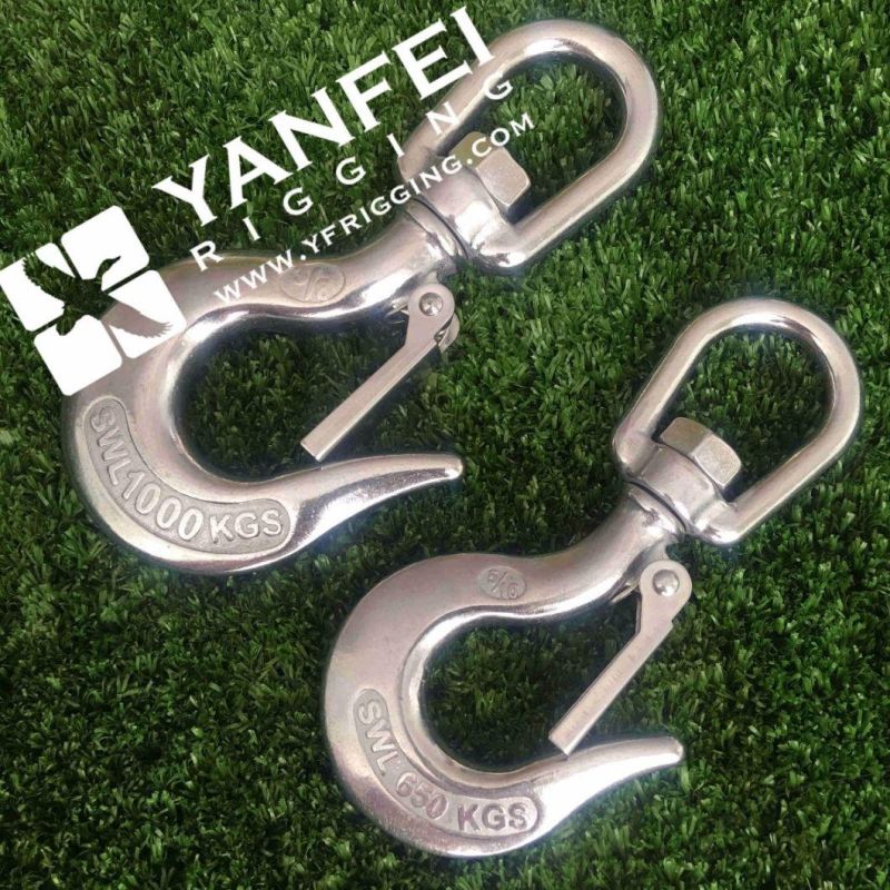 12mm Stainless Steel Swivel Hook with Safety Catch