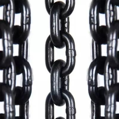 Professional G80 Alloy Steel Industrial Black Tempered Binder Lifting Load Chain