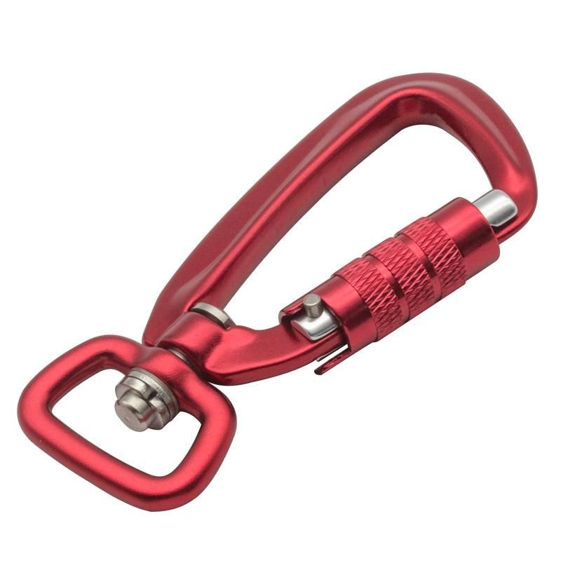 High Strength Steel Square Hook Outdoor D Shaped Aluminum Carabiner Clip