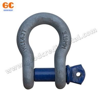 Wholesale Hardware Rigging Galvanized Us Type Drop Forged Carbon Steel G210 Shackle Straight Dee D Shape Chain Anchor Shackle