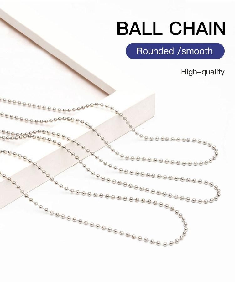 Wholesale Multi-Diameter Metal Adjustable 3.2mm Stainless Steel Ball Chain