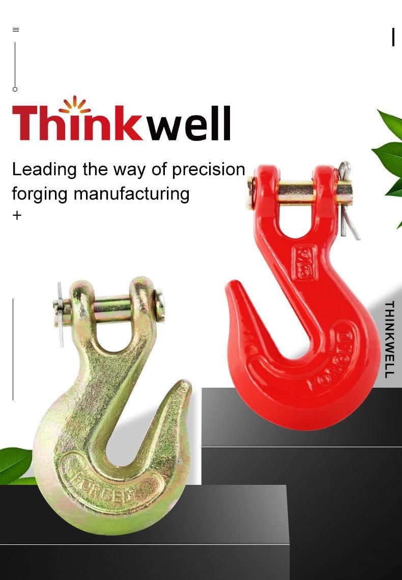 Red Alloy Steel G70 330 Clevis Grab Hook