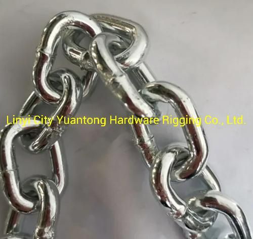 Hot Sale 6mm Welded Galvanized DIN766 Short Link Chain Made in China