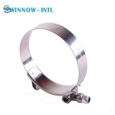 T Type Polished Single Ear Adjustable Stainless Galvanized Hose Clamp