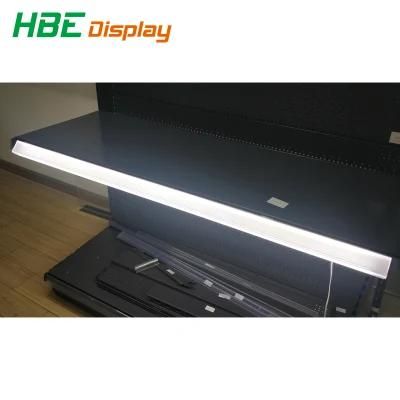 PVC Transparent Plastic Tag Data Strip Price Rail with Light