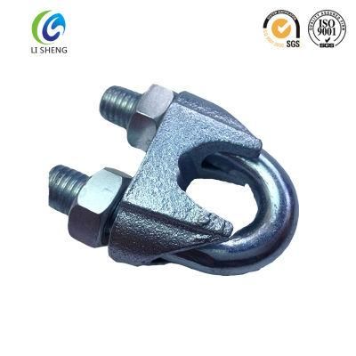 Galvanized Drop Forged Carbon Steel Rigging Hardware DIN741 Wire Rope Cable U Clamp Clip for Cable Securing