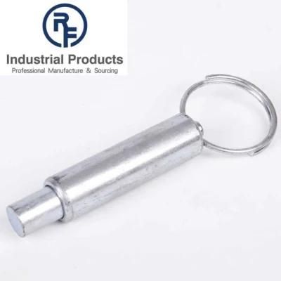 RF OEM Steel Round Body Zinc Coated Weld on Spring Bolt Latch with Key Ring