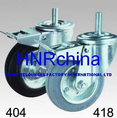 Grey Rubber Heavy Duty Industrial Rigid Caster