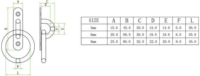 304/316 Stainless Steel Oblong Oval Pad Eye Plate with Ring