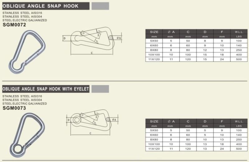 Carabiner Hook Spring Snap Hook