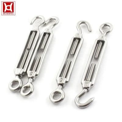 High Quality Custom Anchor Construction Stainless Steel Eye Hook Open Body Turnbuckle Bolt with Hook