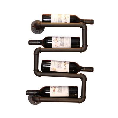 Chic Steampunk Plumbing Pipe Wine Shelf