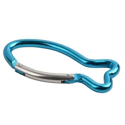 Funny 95mm Length Fish Shaped Keychain Outdoor Bottle Hanger Carabiner