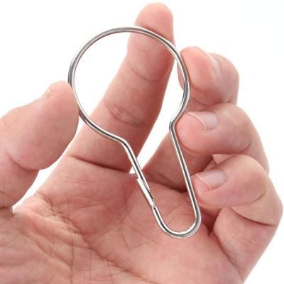 Silver Color Metal 304 Stainless Steel Shower Curtain Rings Hooks