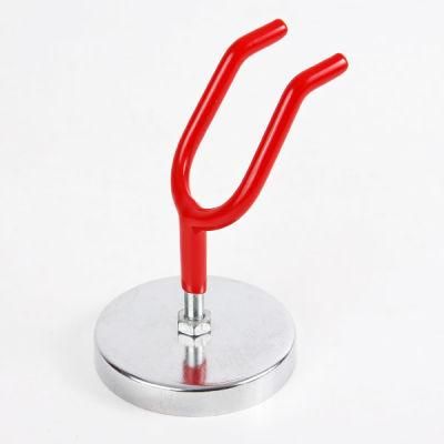 Strong 100 Lbs Magnetic Paint Spray Gun Holder Stand with D83mm Ferrite Bottom and Protective Coating