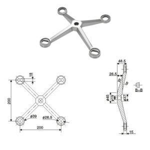 Spider Glass Fitting Connector (KL-GF2004)