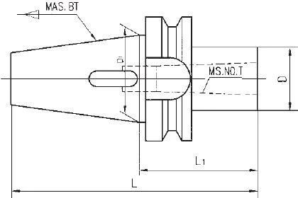 Adapter for CNC Bt Shank Morse Taper with Tang End