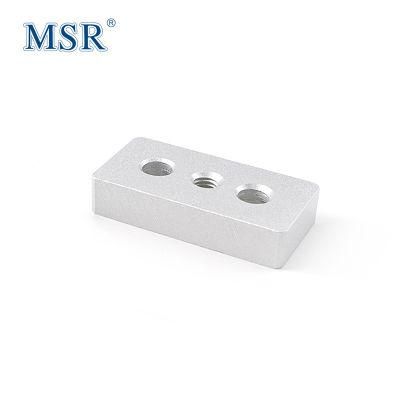 Durable 3060A CNC Aluminium Base Plate in in Silver White Anodizing M8 M10 M12 for Aluminum Extrusion for 3060 4080 4590 50100