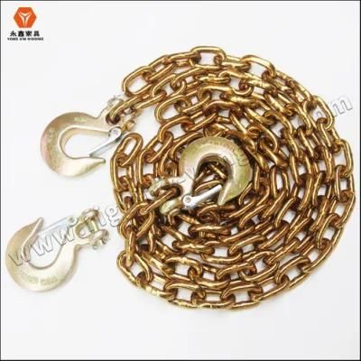 High Quality Yellow Electro Galvanized Lashing Chain for Towing