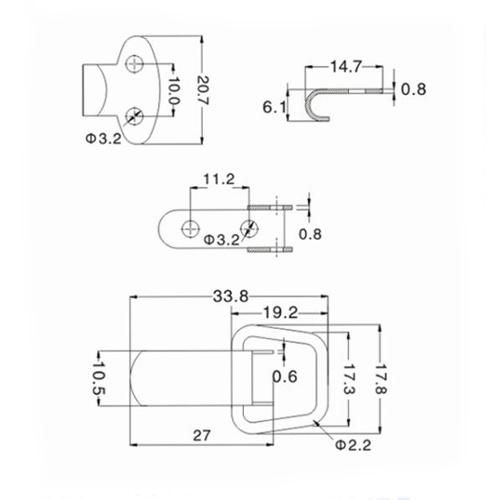 Nickel Plated Resettable Steel Draw Latch / Latch Lock/Toggle Latch