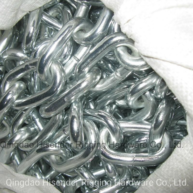 E. Galvanized DIN766 Welded Steel Link Chain