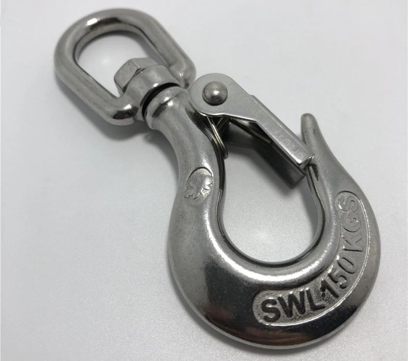 Swivel Eye Snap Hook Stainless Steel Cargo Hook with Latch