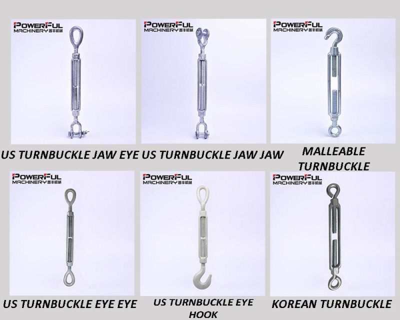 Us Type Bulk Packing Q235 Co Type Drop Forged Steel Zinc Plated Mini Sizes JIS Frame DIN1480 Commercial Turnbuckle