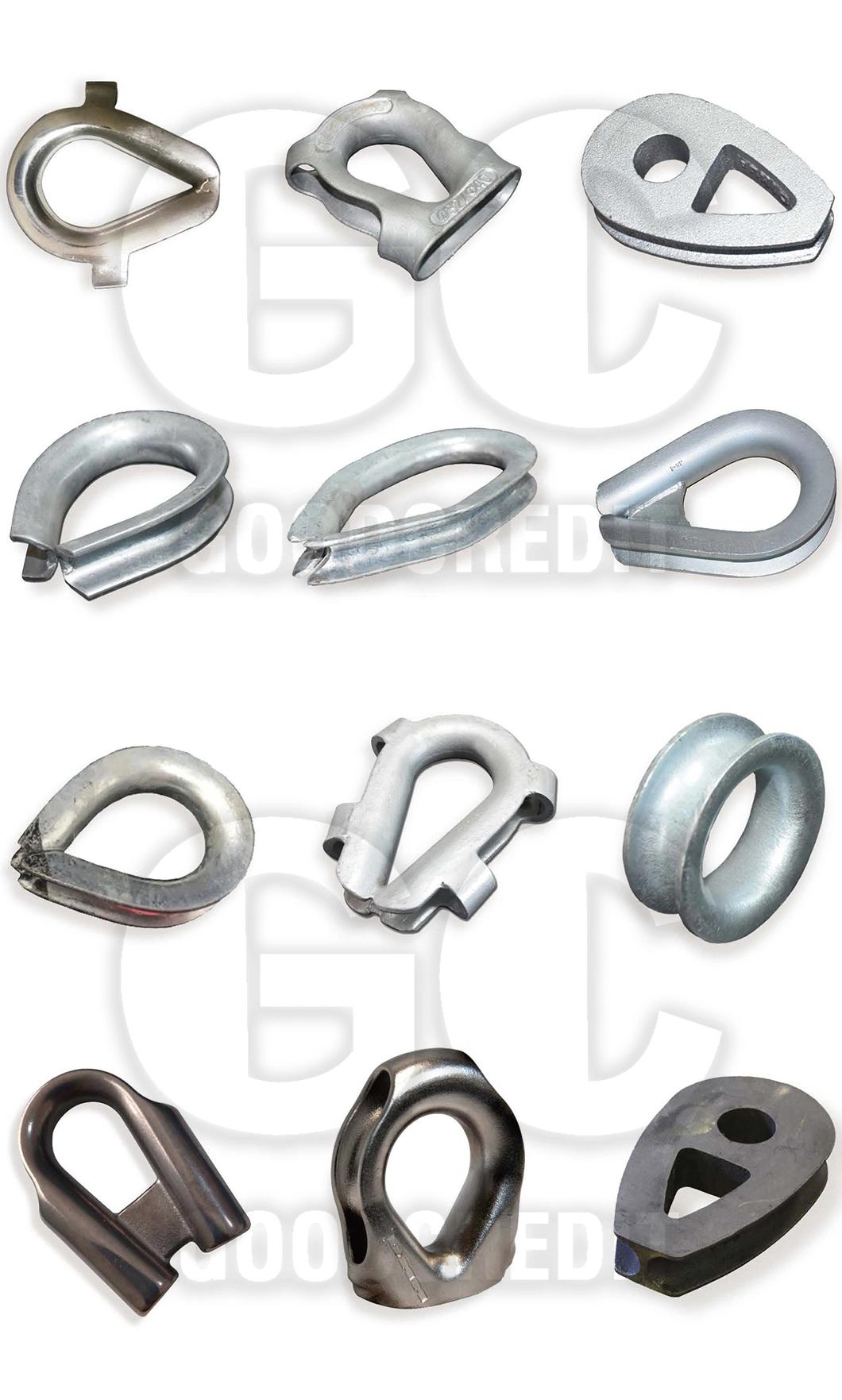 High Polished Stamping G411 G414 Steel/ Stainless Steel Wire Rope Thimble