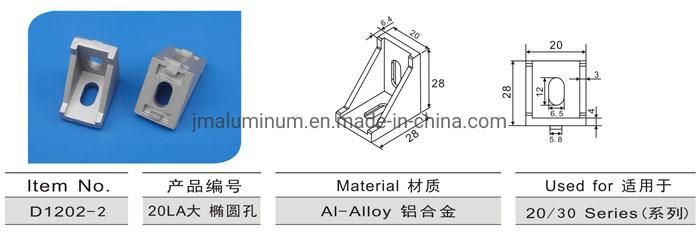 CNC DIY Accessories 2028 2020 Corner Angle L Brackets Connector Aluminum Profile 2020