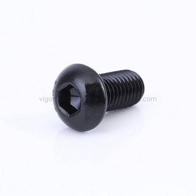 ISO7380 Black Oxide Grade 10.9 Hexagon Socket Button Head Cap Screws Ml40cr Alloy Steel Scm435 Hex Socket Round Head Screw Allen Screw